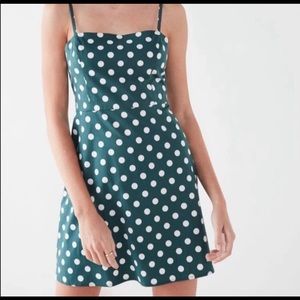 Urban Outfitters Green Polka Dot Dress